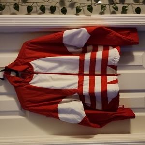 Medium size red Adidas wind breaker
